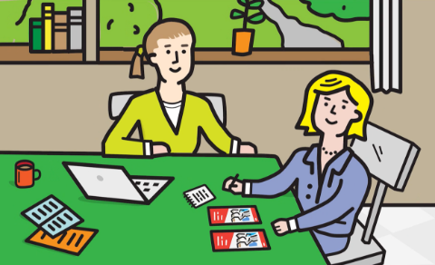 Two teachers preparing for teaching and learning
