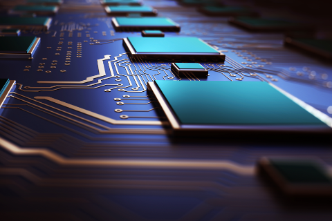 Row of computer chips