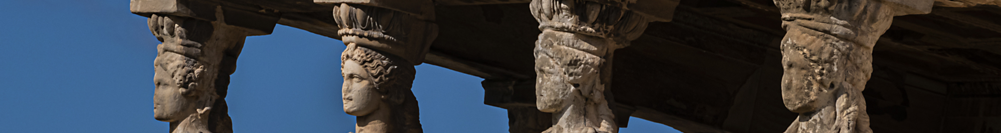 The Erechtheion (or Erechtheum, 406 BC) with Caryatids - ancient Greek temple on the north side of the Acropolis